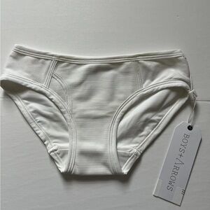 Boys + Arrows Knowles White Bikini Bottom New with Tags Size XS.